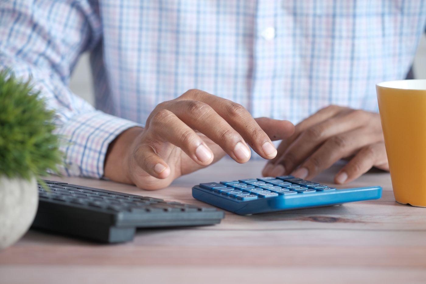 Monthly bookkeeping and reporting work on a finance desk