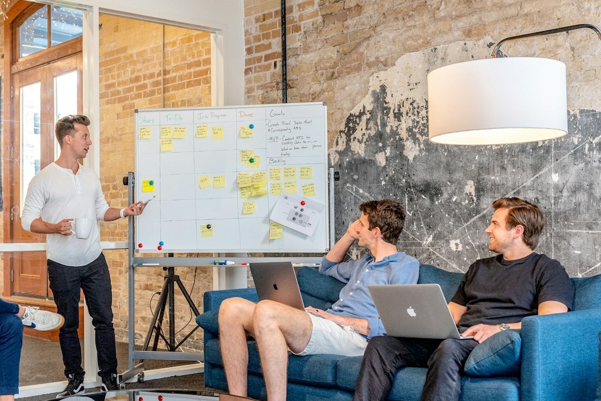 Leadership team preparing for a monthly reporting meeting